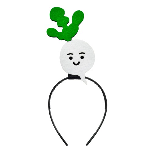 TURNISH BAND VEGETABLES KROJ Z PLSTENE, BIELY