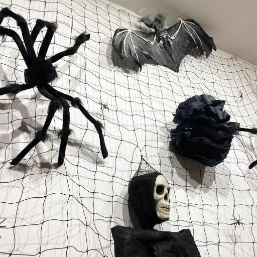 DEKORATÍVNA SIEŤ PIDER WEB HALLOWEENSKÉ OZDOBY BALÓNKY VANEC PIDER BAT