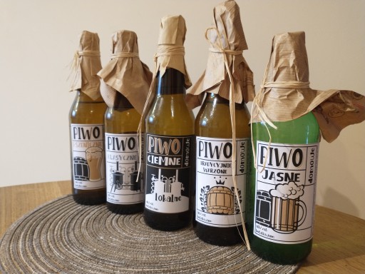 10x Samolepiace FÓLIOVÉ etikety na svetlé pivo