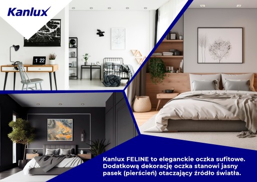 Kanlux FELINE DSL W/B štvorcové stropné očko, kód 37258