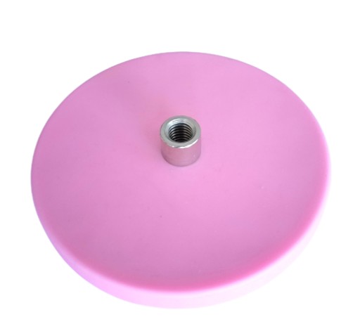 Neodymový magnetický držiak D34L gumený RUŽOVÝ