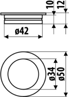 Zapustená nábytková úchytka MD01-inox