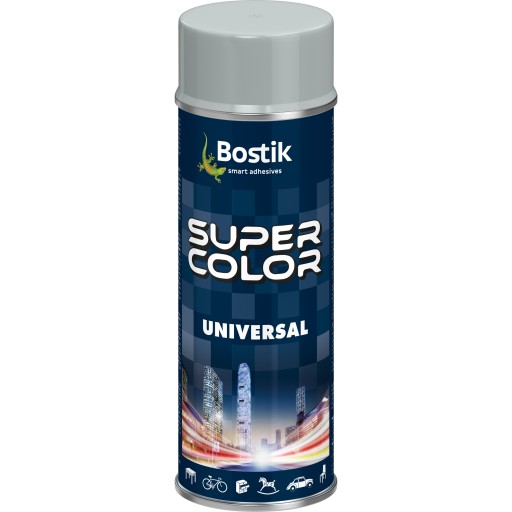 Univerzálna farba v spreji svetlošedá 400ml strieborný akrylový lak Bostik