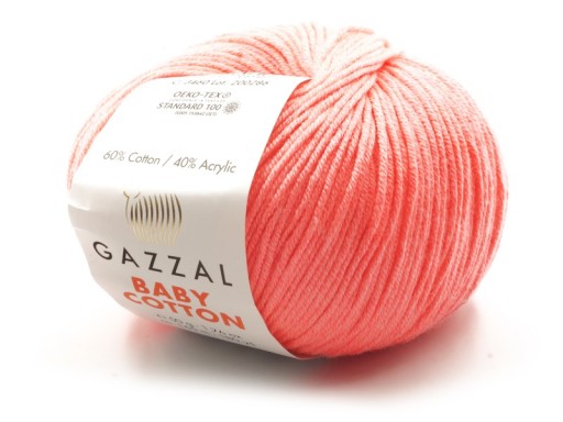 Baby Cotton Gazzal priadza 3460 neónový koral