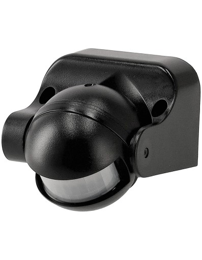 LED PIR pohybový senzor IP44 1200W PR013-čierna