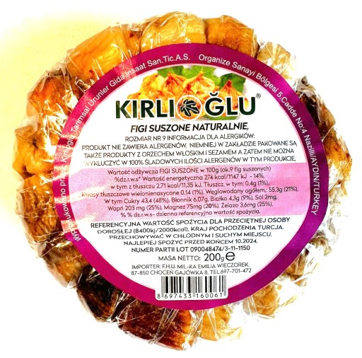 NATURAL 200G SUŠENÉ FIGA Grécko/Türkiye