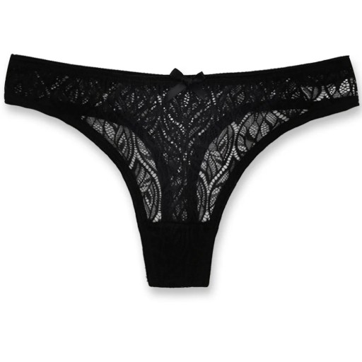 SEXY ČIERNE JEMNÉ ZMYSLNÉ ČIPKOVÉ DÁMSKE XL TANGÁ