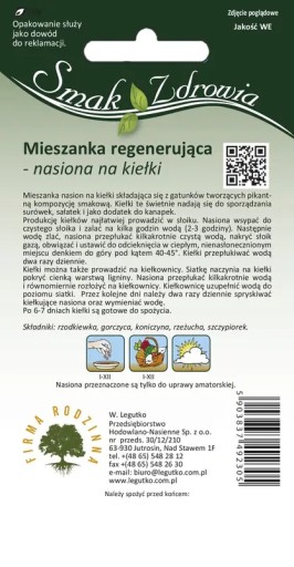 Semená na klíčky - regeneračná zmes - Semená - W. Legutko