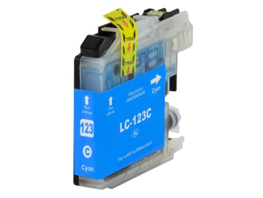 ATRAMENT LC123 LC-123 PRE BROTHER DCP-J132W DCP-J152W MFC-J285 MFC-J650DW AZUROVÁ