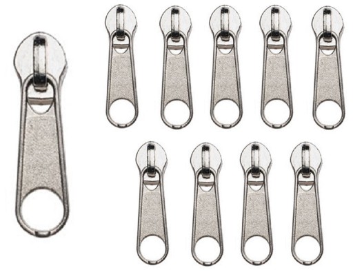 Kovový posúvač na špirálovú pásku 5 mm, nikel SILVER, 10 ks.