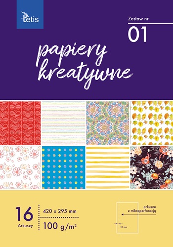 Kreatívny papier A3 16 listov Tetis KB031-01