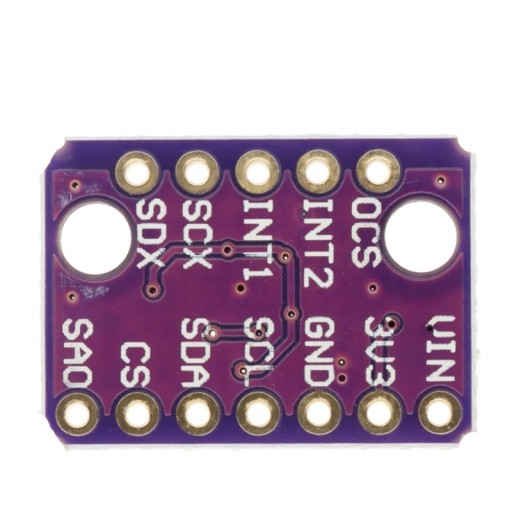 Gyroskop LSM6DS3 akcelerometer teplomer i2c SPI