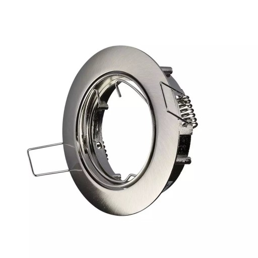 V-TAC očko GU10 okrúhle pohyblivé saténové VT-779-SN-RD