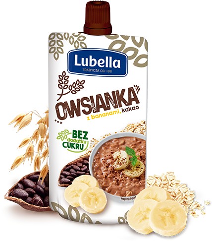 Lubella Mousse Ovsené vločky kakaový banán 100g x 2