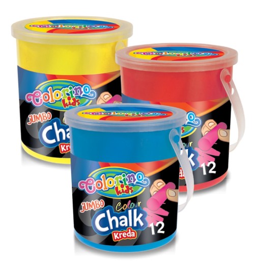 Chodníková krieda Colorino Jumbo vo vedre 12 ks 32988
