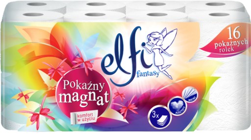 ELFI Fantasy Large Magnat toaletný papier 3W 16 ks. BIELY
