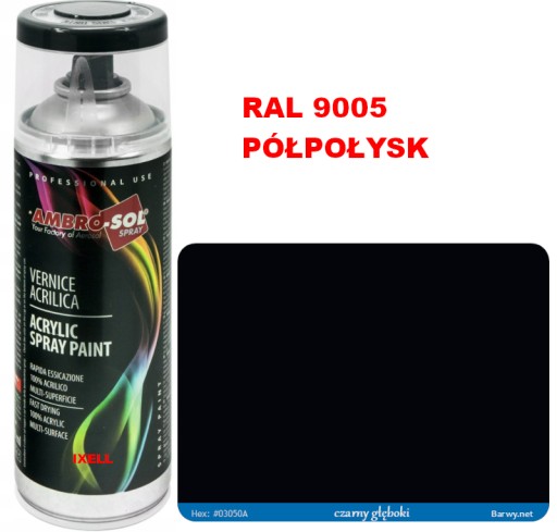 LAK V STRIEKU ČIERNA RAL 9005 polomatný AMBROSOL 1233