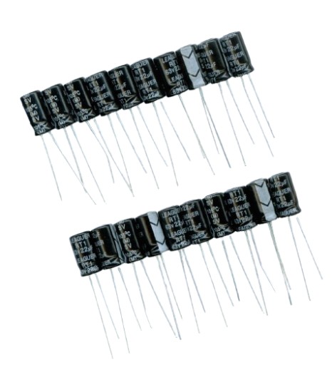22uF 63V 22 µF 63 V LEAGUER (20 KS) ELEKTROLYTICKÝ KONDENZÁTOR