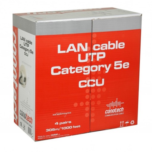 Kábel 4x2 UTP-K5 krútený pár-Cu WIRE (305m) 1m