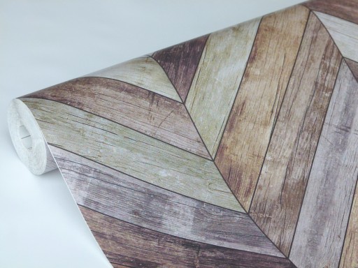 45cm Dekoračná nábytková dyha, retro drevo, odtiene hnedej, béžovej