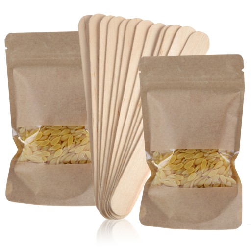 Sada 2x tvrdého depilačného vosku v granulách ItalWax NATURAL + SPATULA