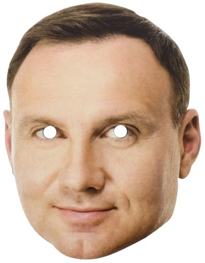 PAPIEROVÁ MASKA ANDRZEJ DUDA PREZIDENT POLITIK