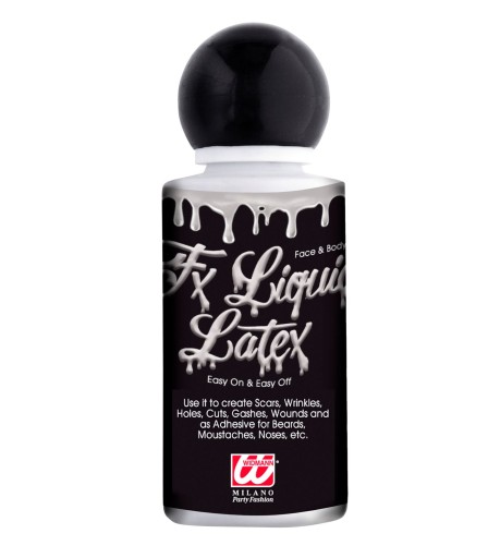 Halloweensky make-up Latex v 28 ml fľaštičke - Black