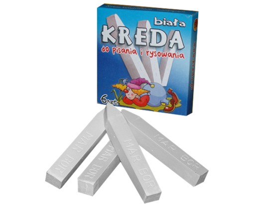 Farebná štvorcová školská krieda MAR BOR B3 6 ks