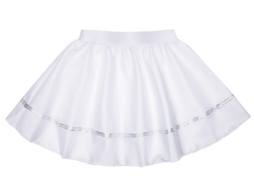 Elastická sukňa, biely outfit, 40 cm