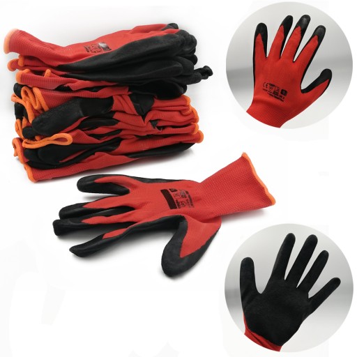 10 PÁROV LATEXOVÝCH PÁROVÝCH PRACOVNÝCH RUKAVIC 7