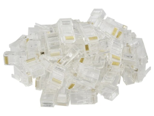 Zástrčky NEKU 8P8C, zástrčky RJ45 UTP cat.6, lankové, 10 ks