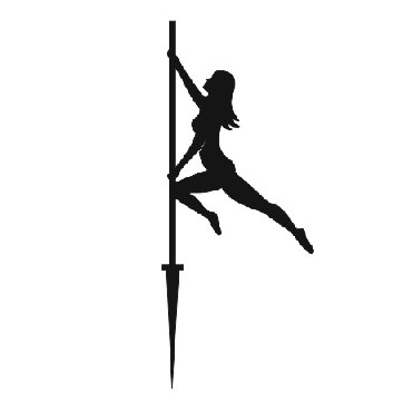 Pole Dance topper Sexi dievča Dance FIGURE black PLEXI