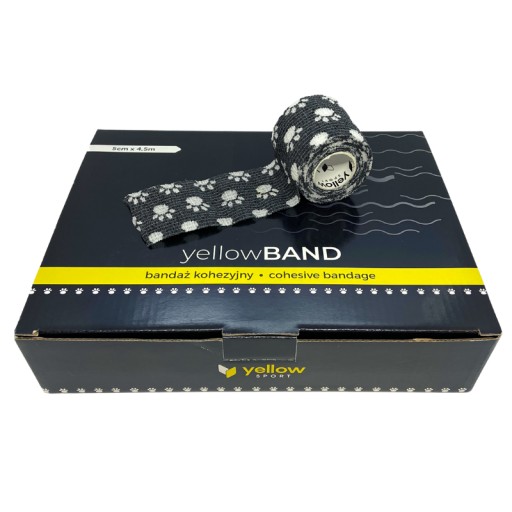 yellowBAND obväz súdržný 5cm Fialový s labkami