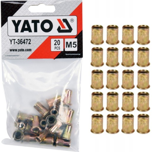 YATO OCEĽOVÁ NITOVACIA MATICA M5 20 ks.