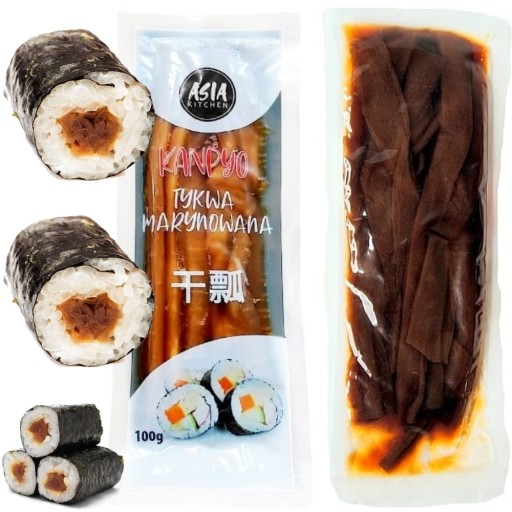 Kanpyo marinovaná tekvica Sushi doplnok v karamelových prúžkoch 100g ÁZIA KUCHYŇA