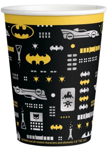 Papierové narodeninové poháre BATMAN, 8 kusov