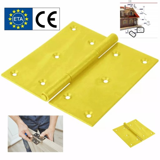 PÁNT STAVEBNÝ POZINKOVANÝ ZBB0 žltý 115x115X2,0 mm