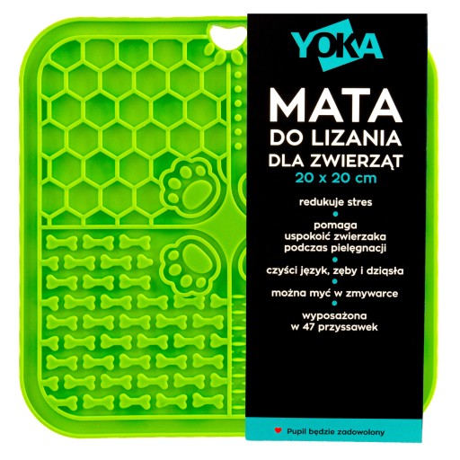 Vanička na LIZING MAT pre psov 20x20cm ANTISTRESOVÁ veľká XL ZELENÁ