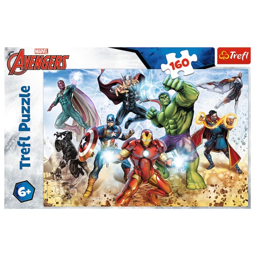 PUZZLE 160 AVENGERS MARVEL IRONMAN HULK 6+ KOCIEK