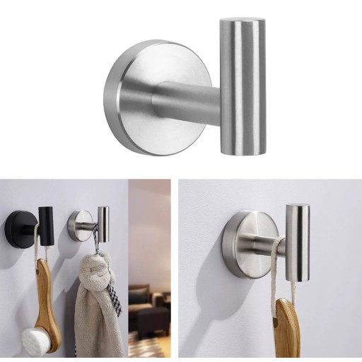 VEŠIAK KÚPEĽŇOVÝ HÁK SILVER STEEL LOFT skrutka