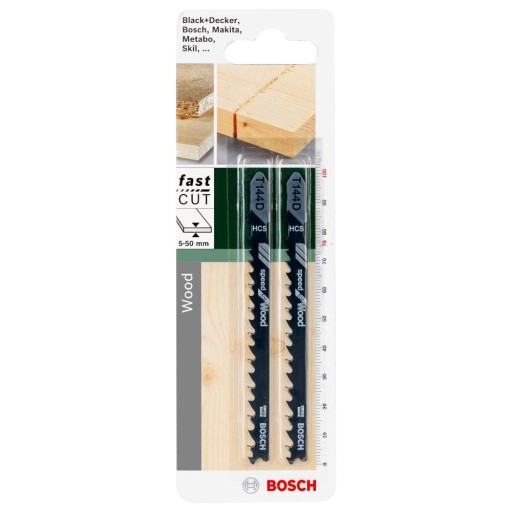 Pílový kotúč do priamočiarej píly Bosch Wood T 144 D, 2 ks