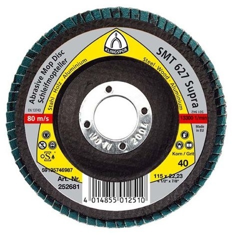 Kovová lišta Klingspor korund 125mm P40