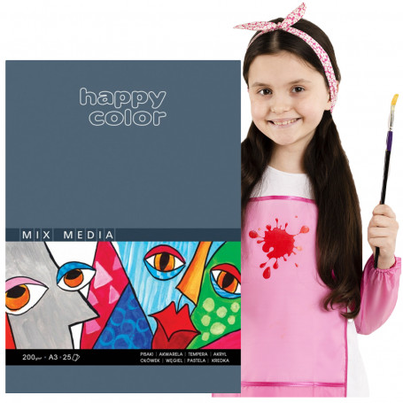 Mix-media blok A4 25k 200g Happy Color skicár