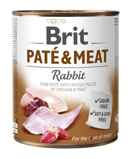 Mokré krmivo Brit Pate & Meat pre králiky 800 g