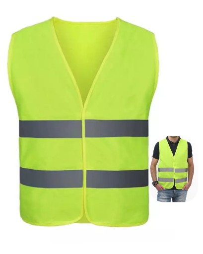 CESTNÁ VÝSTRAŽNÁ REFLEXNÁ VESTA ŽLTÁ 60