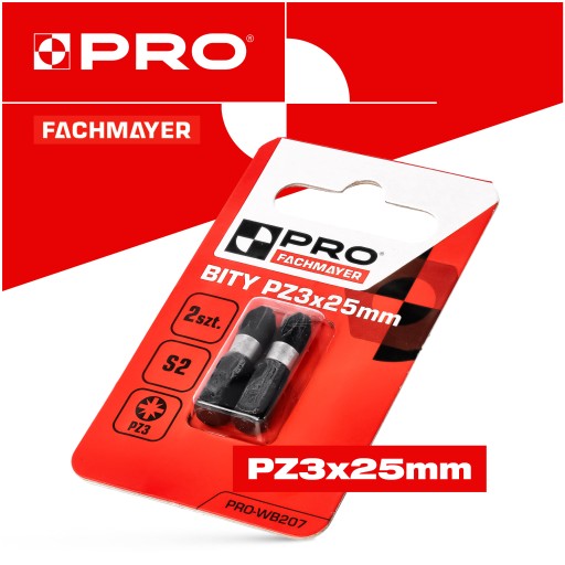 Nárazový bit PZ3 Nárazový bit 25mm | Nárazový bit pre skrutkovač 2 ks.