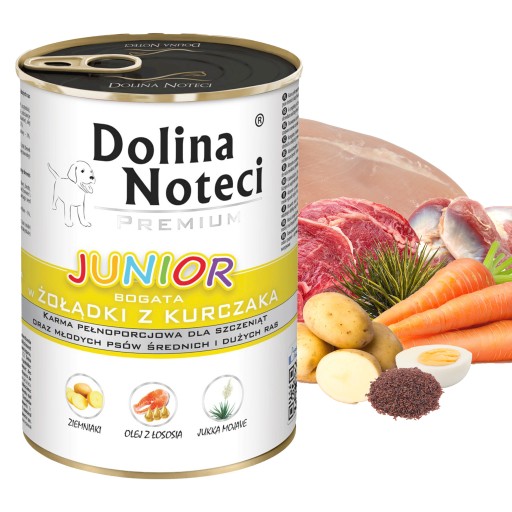 DOLINA NOTECI JUNIOR Mokré krmivo Žalúdky 400g