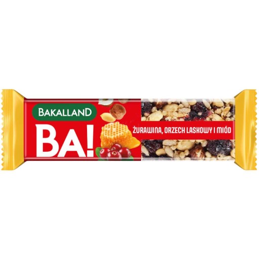 Bakalland Ba! Brusnicová tyčinka oriešky 30g x6