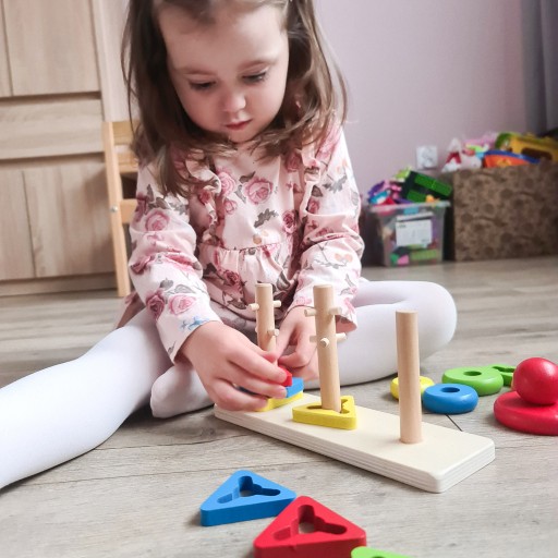Drevená hračka na triedenie puzzle hračiek ako darček pre deti