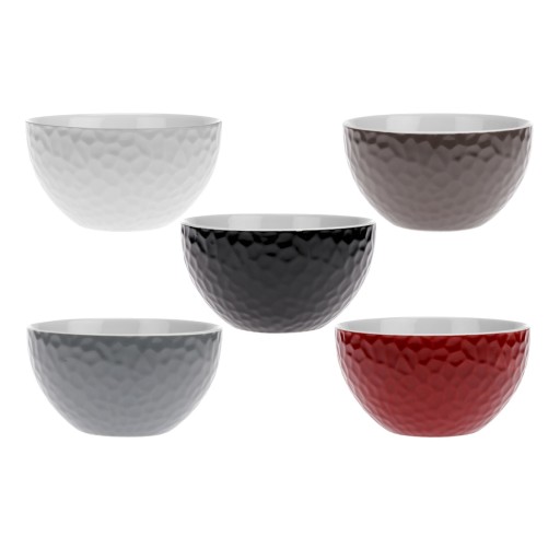 SANTORINI New Bone PORCELÁNOVÁ MISKA 450ml ČERVENÁ